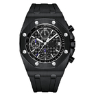 Men'S Silicone Quartz Watch Fashion Writwatch For Men Silicone Strap Multi Function With Calendar